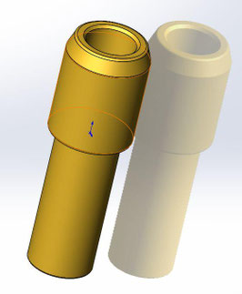 Keihin - Mischrohr aus nitriertem Stahl für 33 und 35 mm Vergaser